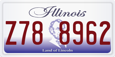 IL license plate Z788962