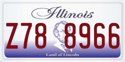 IL license plate Z788966