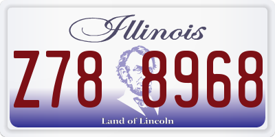 IL license plate Z788968