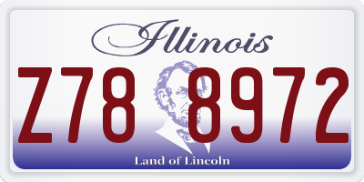 IL license plate Z788972