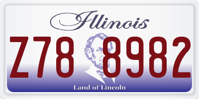 IL license plate Z788982