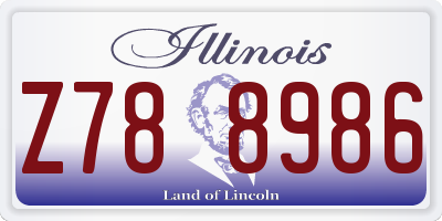 IL license plate Z788986