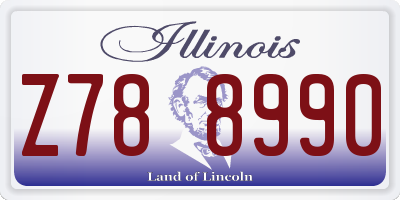 IL license plate Z788990