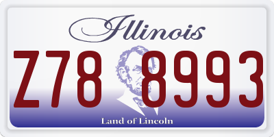 IL license plate Z788993