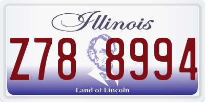IL license plate Z788994