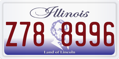 IL license plate Z788996