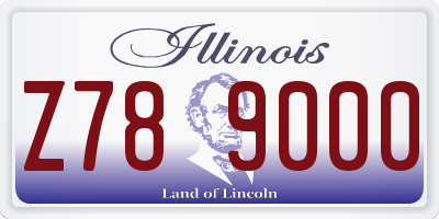 IL license plate Z789000
