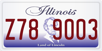IL license plate Z789003