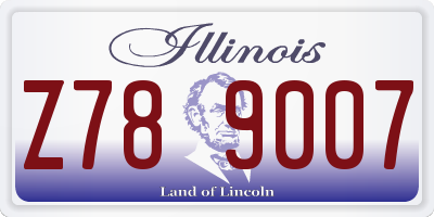 IL license plate Z789007