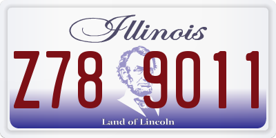 IL license plate Z789011
