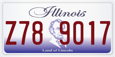 IL license plate Z789017
