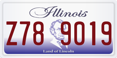 IL license plate Z789019