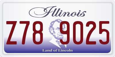 IL license plate Z789025