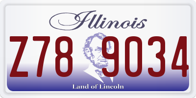 IL license plate Z789034