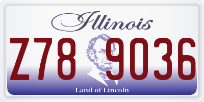 IL license plate Z789036