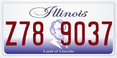 IL license plate Z789037