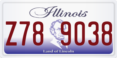 IL license plate Z789038
