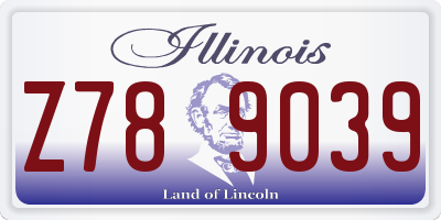 IL license plate Z789039