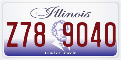 IL license plate Z789040