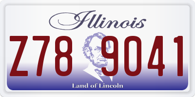 IL license plate Z789041