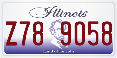 IL license plate Z789058