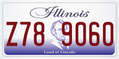 IL license plate Z789060