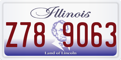 IL license plate Z789063