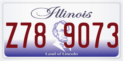 IL license plate Z789073