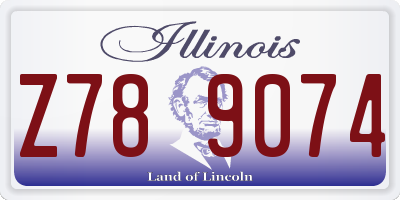 IL license plate Z789074