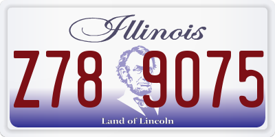 IL license plate Z789075