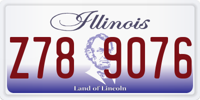 IL license plate Z789076