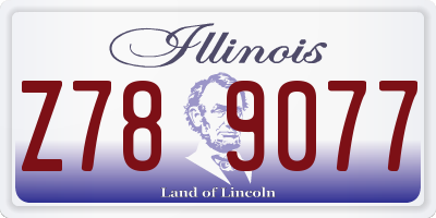 IL license plate Z789077