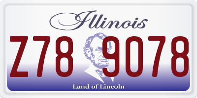 IL license plate Z789078