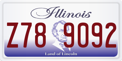 IL license plate Z789092