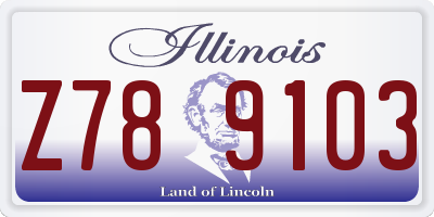 IL license plate Z789103