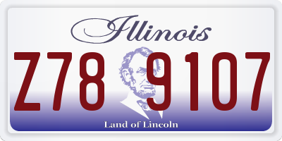 IL license plate Z789107