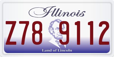IL license plate Z789112