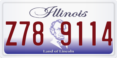 IL license plate Z789114