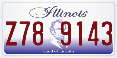 IL license plate Z789143