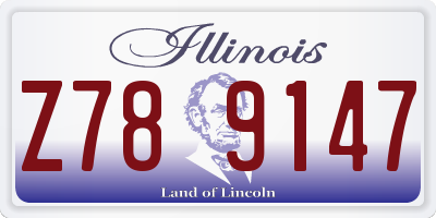 IL license plate Z789147