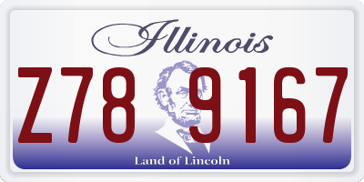IL license plate Z789167