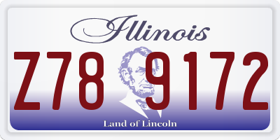 IL license plate Z789172