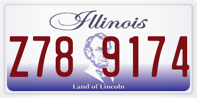 IL license plate Z789174