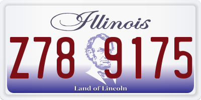 IL license plate Z789175