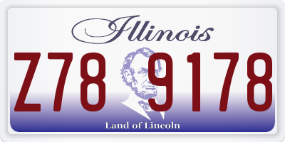 IL license plate Z789178