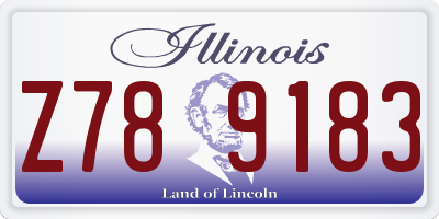 IL license plate Z789183