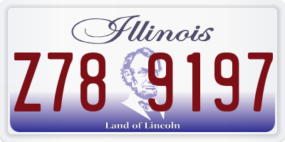 IL license plate Z789197
