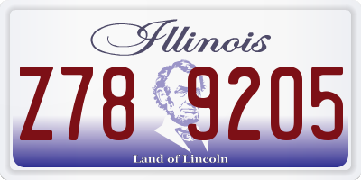 IL license plate Z789205