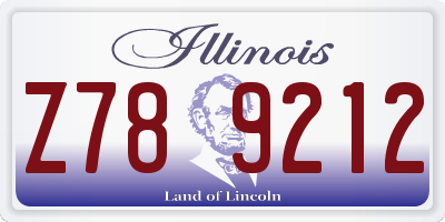 IL license plate Z789212