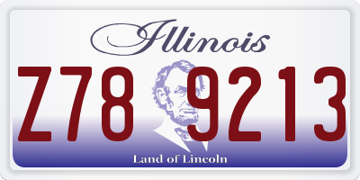 IL license plate Z789213